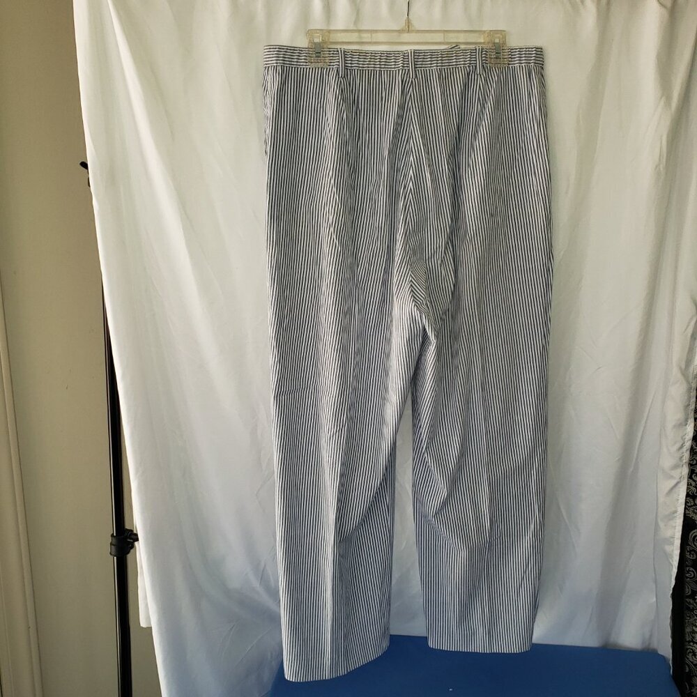 Appleseed's Women's Blue & White Striped Pants - 14 - Picture 2 of 3